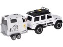 Auto terenowe z otwieraną przyczepą bukmanką + KOŃ Światło i dźwięk ZA5912