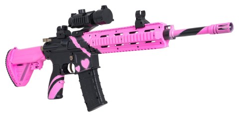 Karabin M416 Różowy na Kulki Wodne + Akcesoria