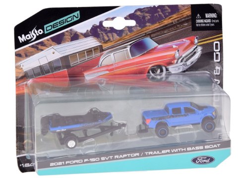 Maisto Licencjonowane Auto metalowe Ford F-150 SVT Raptor 2021 łódź ZA5970