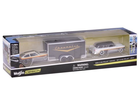 Maisto Licencjonowane auta metalowe Chevrolet Nomad 1955 i Vega 1971 ZA5863