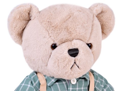 Pluszowy MIŚ - beżowy Franek 58cm w zielonej VINTAGE koszuli ZA5923 B