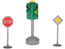 Sygnalizacja świetlna z dźwiękiem i światłem + 2 znaki drogowe ZA5845