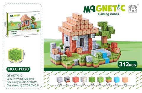 Zestaw Kostek, Klocków Magnetycznych 312el.