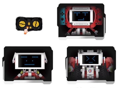 Klocki Techniczne Robots Pro 5w1 Zestaw z Pilotem i Ekranem LED RC0741