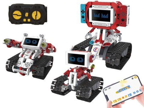 Klocki Techniczne Robots Pro 5w1 Zestaw z Pilotem i Ekranem LED RC0741