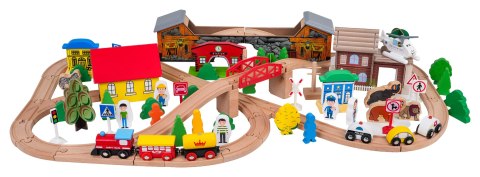 MEGA Drewniana Kolejka na Stoliku