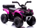 Quad J9 RÓŻOWY na akumulator dla dzieci, muzyka, światło