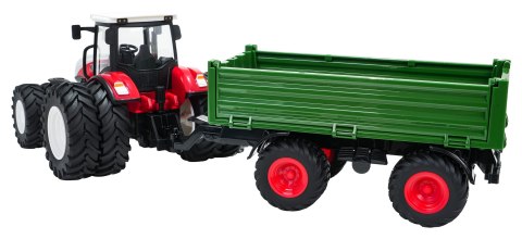 Traktor Czerwony R/C Z Zieloną Naczepą