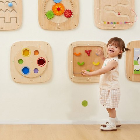 VIGA Drewniana Tablica Manipulacyjna Sensoryczna Mieszanie Kolorów