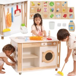 VIGA Interaktywne Centrum Domowe 3w1 z Akcesoriami - Nauka i Zabawa dla Dzieci