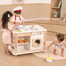 VIGA Interaktywne Centrum Domowe 3w1 z Akcesoriami - Nauka i Zabawa dla Dzieci