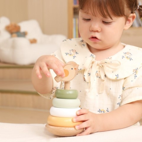 VIGA PolarB Drewniana Piramidka Edukacyjna - Ptaszek