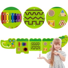 VIGA ablica Sensoryczna Manipulacyjna Krokodyl Certyfikat FSC Montessori