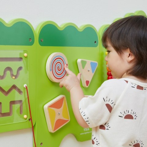 VIGA ablica Sensoryczna Manipulacyjna Krokodyl Certyfikat FSC Montessori