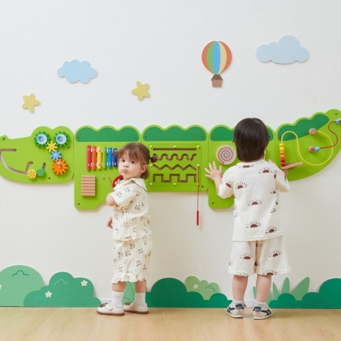 VIGA ablica Sensoryczna Manipulacyjna Krokodyl Certyfikat FSC Montessori