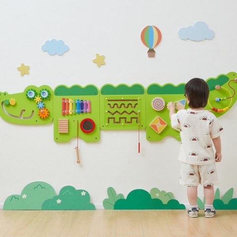 VIGA ablica Sensoryczna Manipulacyjna Krokodyl Certyfikat FSC Montessori
