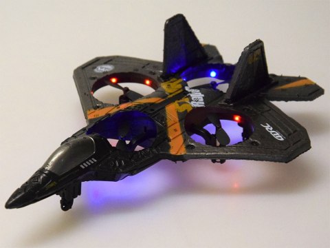 Zdalnie sterowany Dron myśliwiec Raptor świecący quadcopter RC0726 SR