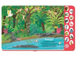 Aksjomat Słucham i poznaję.W zoo książeczka z dźwiękami wierszykamiKS1138