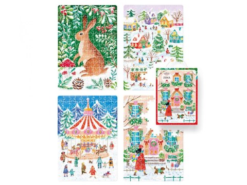 CzuCzu Puzzlove Zima 4 układanki po 150 elementów ZA6114