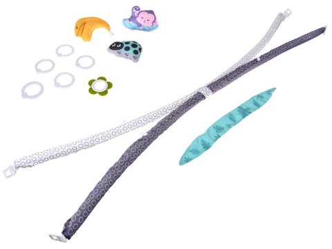 Duża Edukacyjna Mata dla niemowląt + miękka Podusia wałek + zabawki ZA5824