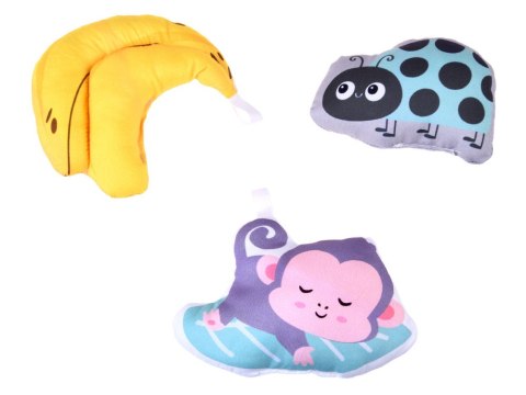 Duża Edukacyjna Mata dla niemowląt + miękka Podusia wałek + zabawki ZA5824