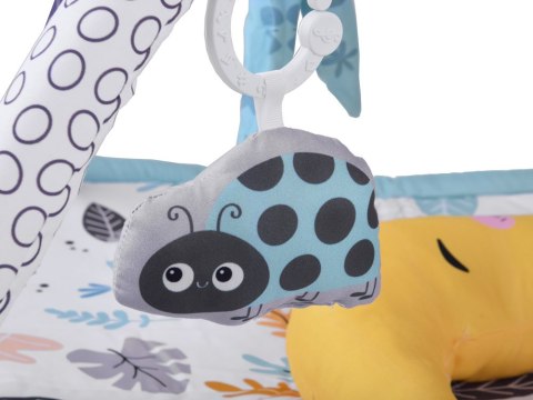 Duża Edukacyjna Mata dla niemowląt + miękka Podusia wałek + zabawki ZA5824