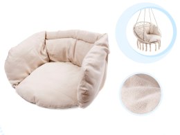 Huśtawka LUARO fotel bocianie gniazdo z poduszką ecru 80cm 150kg