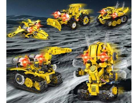 Klocki Techniczne Robots Pro 5w1 Zestaw Pilot + światło LED 673ele RC0743