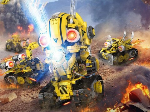 Klocki Techniczne Robots Pro 5w1 Zestaw Pilot + światło LED 673ele RC0743