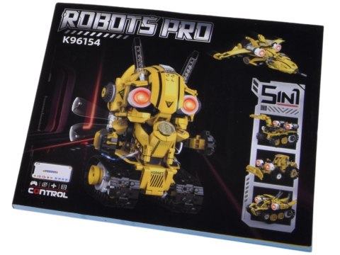 Klocki Techniczne Robots Pro 5w1 Zestaw Pilot + światło LED 673ele RC0743