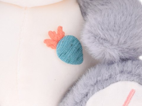 Pluszowy Królik 40 cm Uroczy szary JAGÓDEK z zaginanymi uszami ZA5922