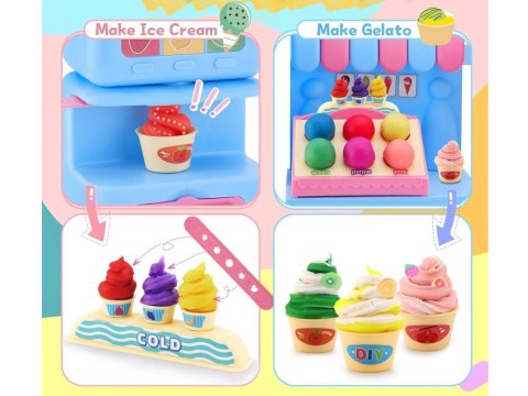 Słodki zestaw MASA PLASTYCZNA Lodziarnia Cukiernia - dużo akcesoriów ZA5895