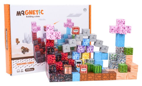 Zestaw Kostek, Klocków Magnetycznych 117el.