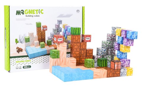 Zestaw Kostek, Klocków Magnetycznych 88el.