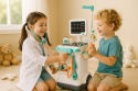 Interaktywny Zestaw Lekarza z Wózkiem lekarskim dla dzieci 3+ EKG RTG + Termometr + Stetoskop + Akcesoria 26 el.