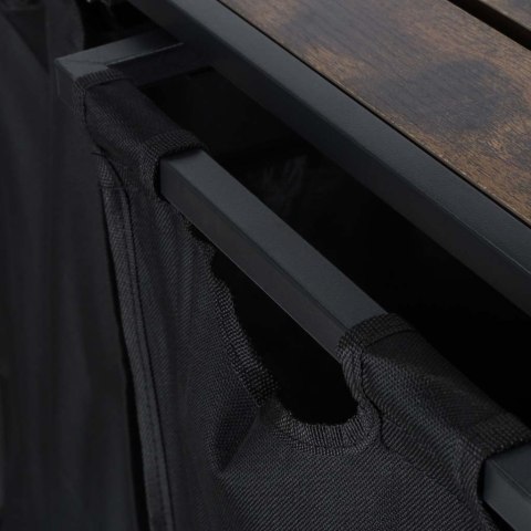 Kosz na pranie bieliznę 2 komory z półką blatem pojemnik loft 76l