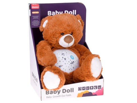 Pluszowy miś projektor gwiazd z kołysankami lampka usypiacz ZA5713