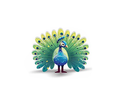 Puzzle 3D kartonowy model kolorowy PAW zrób to sam DIY 18ele ZA5718