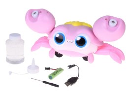 Uroczy chodzący KRAB na BAŃKI MYDLANE automat maszyna świeci gra ZA5717