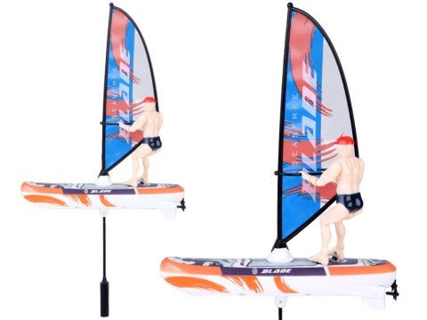 Zdalnie sterowany świecący WINDSURFER pływający na pilota RC0740