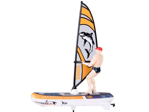 Zdalnie sterowany świecący WINDSURFER pływający na pilota RC0740