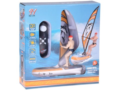 Zdalnie sterowany świecący WINDSURFER pływający na pilota RC0740
