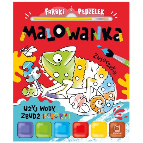 Aksjomat Farbki i pędzelek. Malowanka. Użyj wody, zbudź kolory! ZWIERZĘTA KS1060