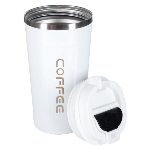 Kubek termiczny z ustnikiem termos LED 500ml biały