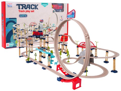 MEGA Zestaw Tor dla Pociągów 146el. + Akcesoria