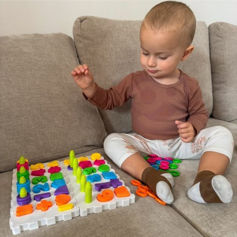 WOOPIE Układanka Montessori Sorter Trening Mózgu Literki Cyferki 139 el