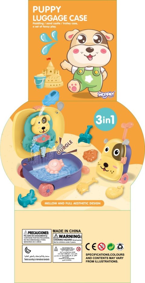 WOOPIE Zestaw do Piasku 3w1 Walizka Piesek + Zabawka Wodna - 3 szt.