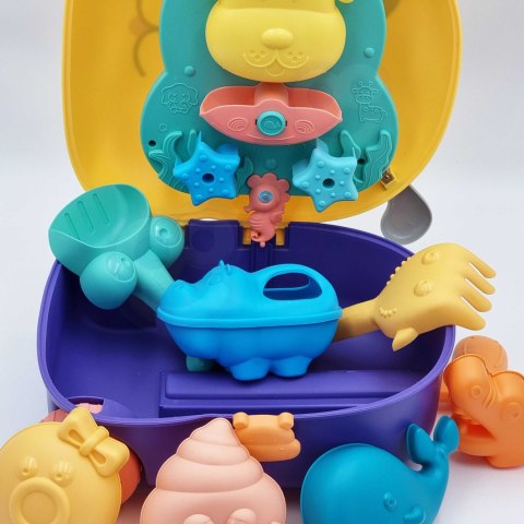 WOOPIE Zestaw do Piasku 3w1 Walizka Piesek + Zabawka Wodna - 8 szt.