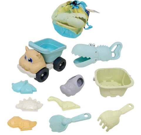 WOOPIE Zestaw do Piasku z Wiaderkiem i Łopatką Krokodyl 10 el.