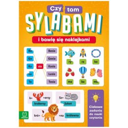 Aksjomat Czytam sylabami i bawię sie naklejkami. Ciekawe zadania do nauki czytania KS1049